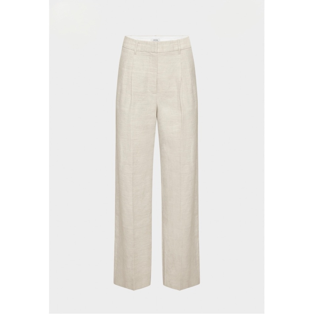 Aritzia The Effortless Pants - CruiseLinen in Natural Ecru
